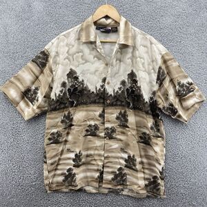 Memo's Mens‎ Wilderness Forest Tress Graphic Button Up Shirt Lightweight Size XL